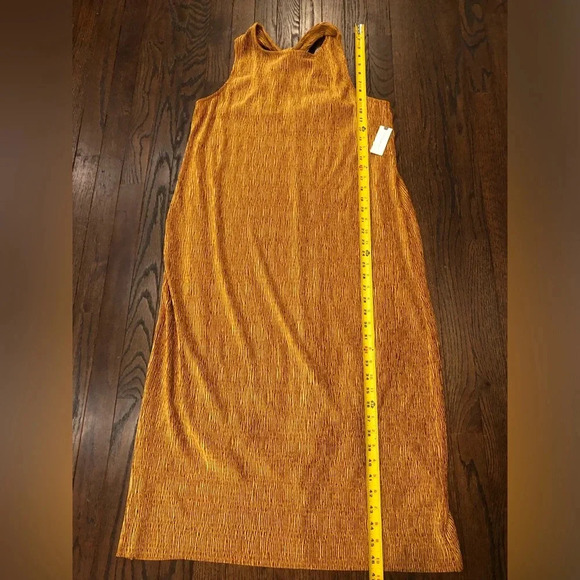 MAEVE by Anthropologie Women’s L Gold Adrienne Twist Back Velvet Dress - NWT!! - Picture 13 of 14